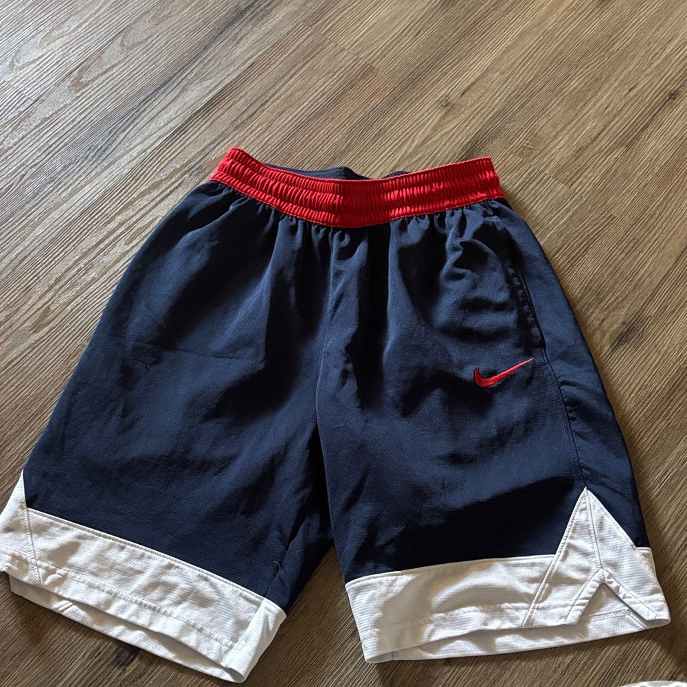 Nike Black Shorts with Red and White Accents